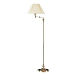 Benjara 150 Watt Metal Floor Lamp With Swing Arm And Fabric Conical Shade- Gold. Fixed Price $280.99.