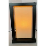 Modern Wood Asian Table Lamp Black Frame Oriental Nightstand Soft Light. Fixed Price $45.00.