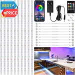 10 Pcs Rgb Under Cabinet Lighting Kit, App And Remote Control Led Strip Lights,. Fixed Price $27.34.