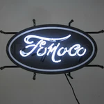 Ford Fomoco Oval Wall Mount Junior White Sign By Neonetics 22" X 12" 5SMLFO. Fixed Price $249.99.
