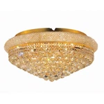 Elegant Lighting Primo 15 Flush, Gold/royal Cut Crystal V1800F28G-RC. Fixed Price $1254.00.