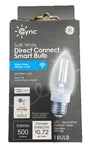 Ge Direct Connect Smart Bulb 6W Decorative Med Base CLEDBM6LDGF-OT. Fixed Price $8.00.