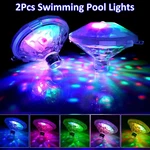 2PCS Underwater Led Glow Lights Swimming Floating For Pool Pond Hot Tub Spa Lamp. Fixed Price $19.93.