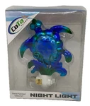 Hand Painted 6" Glass Art Sea Turtle Night Light Blue Green Ocean Beach Aquatic. Fixed Price $14.99.