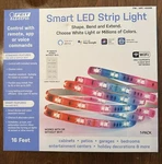 Feit Electric 16 Ft Color Changing Plug-in Led Smart Wi-fi Light Strip. Fixed Price $30.00.
