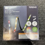 Ut 24-FT Plug-in Music Sync Multicolor Led Indoor Light Strip Remote Dimmable. Fixed Price $35.00.