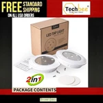 Techbee Led Tap Lights Wall Stick On Push Battery Cordless Powered Puck 2 Pack. Fixed Price $9.95.