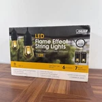 Feit Electric Led String Lights With Flame Bulbs Effect, 12FT Commercial Grade. Fixed Price $35.00.