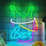 16"X12" Ice Cold Beer Bottle Led Neon Sign With Dimmer Usb Powered Light Lamp. Fixed Price $49.99.