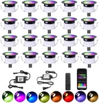 Fvtled Deck Lights Kit, 1.22 Low Voltage Wifi Pixel 20 Pack, Multicolor. Fixed Price $175.56.