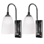 Battery Operated Wall Sconce, 2 Pack - 70 Lumens, Plastic With Chrome Finish .... Fixed Price $69.99.