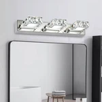 3 Square Lights Modern Bathroom Vanity Led Crystal Mirror Front Wall Lamp. Fixed Price $41.00.