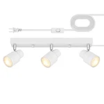 3-LIGHT Led Track Lighting Fixture White, Ceiling Mount, Plug-in GU10 Base. Fixed Price $86.19.