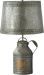 Milk Can Table Lamp With Shade Galvanized Metal Country Primitive Farmhouse. Fixed Price $150.00.
