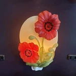 Ibis And Orchid Design Poppies Night Light New In Box Rare Retired. Fixed Price $30.00.