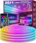 20FT Neon Rope Lights,flexible Led Control With App/remote,multip.... Fixed Price $23.40.