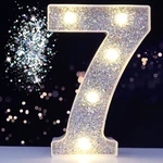 Pooqla Marquee Numbers Lights Up Silver Glitter Night L.... Fixed Price $21.69.