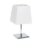 Simple Designs LT1209-WHT 9.65" Sleek And Square Mini Chrome Table Lamp With .... Fixed Price $44.92.