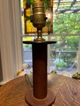 Vintage Wooden Bobbin Lamp Base With Brass Socket. Fixed Price $35.50.