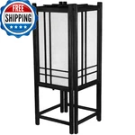 Red Lantern 18" Double Cross Shoji Lamp, Black. Fixed Price $86.90.