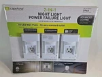 Capstone 2-IN-1 Led Night Light Power Failure 3-PACK Plug-in Wall Plate. Fixed Price $44.95.