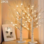 2 Pack Led Birch Tree Light Warm White Table Lamp Home Decor Night Usb. Fixed Price $29.99.