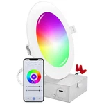 Luxrite 6 Inch Smart Led Recessed Light Rgbw Color Changing Wifi + Voice Control. Fixed Price $49.99.