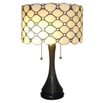 Serena D'italia Tiffany Style Table Lamp Contemporary, Diamond Pattern Staine.... Fixed Price $256.91.