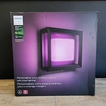 Philips Hue Econic Square Outdoor Smart Wall Light, Black, Bridge Required. Fixed Price $114.99.
