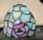Tiffany Style Lamp With Floral Pattern. Plastic.. Fixed Price $45.00.