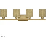 Livex Lighting 13704-48 Weavington Bathroom Vanity Antique Gold Leaf. Fixed Price $279.97.