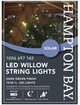 Hampton Bay Outdoor/indoor Solar 100 Mini Led Bulb Willow String Light Free Ship. Fixed Price $18.18.