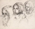 Arnold Schifrin (american 1926-1994) Etching On Paper Three Heads Signed. Fixed Price $155.00.