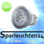 10PCS Led Lamp Silver Bulb Spotlight 4.2W E27 Ww 2800K. Fixed Price $34.58.