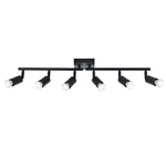 Seeblen 6-LIGHT Kitchen Track Lighting, Black Adjustable GU10 Ceiling. Fixed Price $76.64.