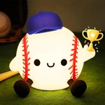 Baseball Night Light, Silicone Touch Control Lamp Usb Rechargeable With Timer &. Fixed Price $30.92.
