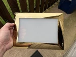 Vtg Mcm Progress Lighting Polished Brass Recessed Glass Flush Cover 8X10. Fixed Price $32.99.