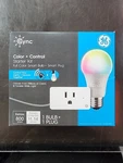 Ge Cync Smart Bundle: 9.5 Watt Light Bulb + Plug, Full Color-tunable White. Fixed Price $16.99.