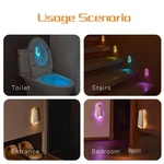 7 Color Led Toilet Night Light Motion Activated Sensor Bathroom Bowl Seat - 1PC. Fixed Price $15.99.