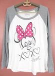 TB13342- Disney Misses 60% Cotton Top Long Sleeve Minnie Mouse Multicolor Size. Fixed Price $24.99.