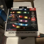 Monster Sound Reactive Flow Led Strip 25 Ft Usb Remote, Multicolor. Fixed Price $15.00.