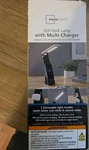 Mainstays 10.9' 5-IN-1 Led Dimmable Wireless Charging Foldable Hinge Desk Lamp. Fixed Price $18.00.