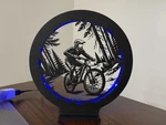 Usb Powered Led Color Changing Bicycle Night Light W/ Remote, Black, Indoor. Fixed Price $25.00.