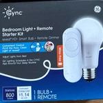 Ge Cync Reveal Hd+ Bedroom Light Bulb W/ Remote Dimmer Starter Kit. Fixed Price $22.99.