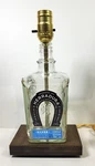 Herradura Silver Tequila Liquor Bottle Table Lamp Light And Wood Base Bar Lounge. Fixed Price $54.49.