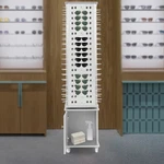 360 Rotating Storage Display Stand 152P Sunglasses Organizer W/ Wheels. Fixed Price $201.56.