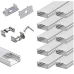 Starlandled 10-PACK 6.6FT U-shape Aluminum Channel System Kit W/ Cover End. Fixed Price $114.73.