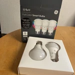 Ge Lighting Full Color Smart Bulbs Led A19 - 2 Left. Fixed Price $14.99.