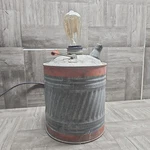 Galvanized Steel Gas Can Table Lamp Light Bar Decor Man Cave Vintage. Fixed Price $68.00.