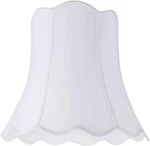 Transitional White Scallop Bell Lamp Shade - 16" Wide, Elegant Design. Fixed Price $116.99.